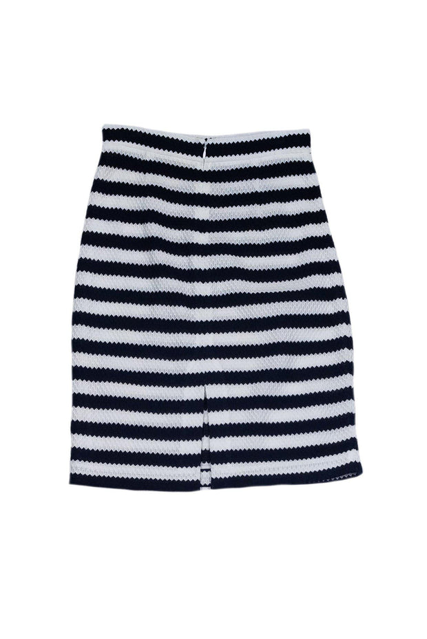 Current Boutique-Diane von Furstenberg - Blue & White Striped Skirt Sz 2