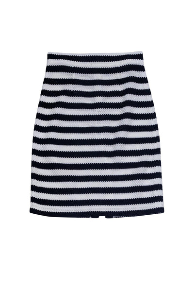 Current Boutique-Diane von Furstenberg - Blue & White Striped Skirt Sz 2