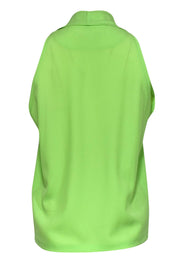 Current Boutique-Diane von Furstenberg - Bright Lime Green Draped Tank Sz S
