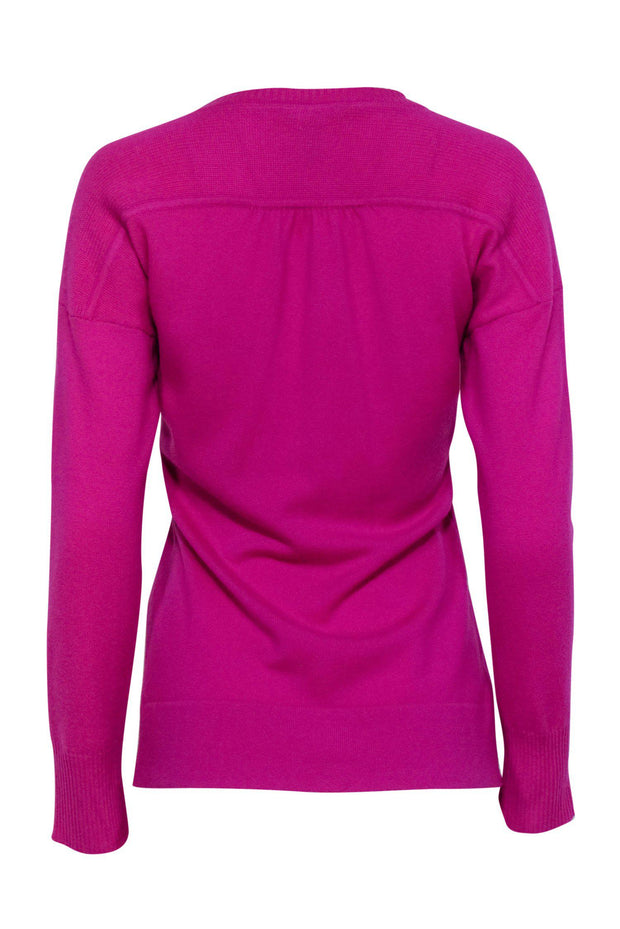 Current Boutique-Diane von Furstenberg - Bright Magenta Cashmere Sweater Sz M