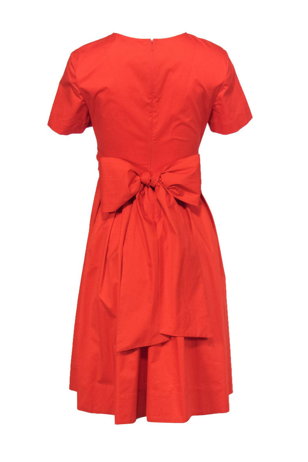 Current Boutique-Diane von Furstenberg - Bright Orange Wrap Midi Dress Sz XXS