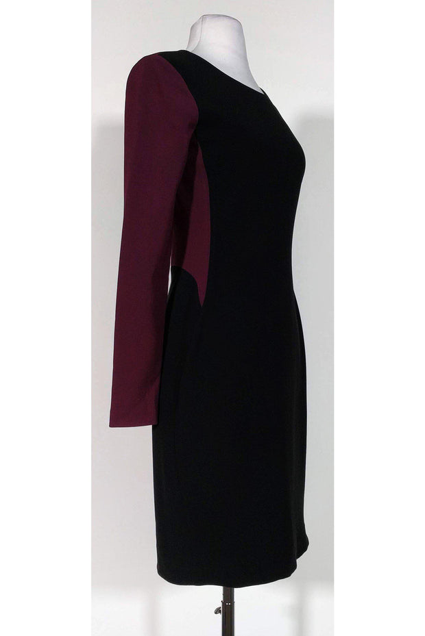 Current Boutique-Diane von Furstenberg - Burgundy & Black Dress Sz 4