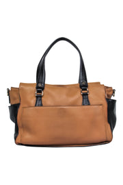 Current Boutique-Diane von Furstenberg - Camel & Black Leather Satchel Bag