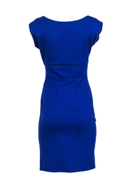 Current Boutique-Diane von Furstenberg - Cobalt Fitted Sheath Dress w/ Gathered Waistline Sz 6