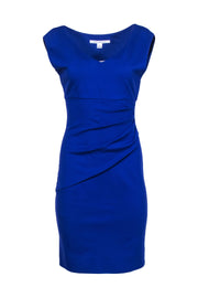 Current Boutique-Diane von Furstenberg - Cobalt Fitted Sheath Dress w/ Gathered Waistline Sz 6