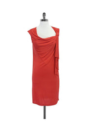 Current Boutique-Diane von Furstenberg - Coral Cowl Neck Dress Sz 2