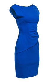 Current Boutique-Diane von Furstenberg - Cornflower Blue Sheath Dress w/ Gathered Waist Sz 8
