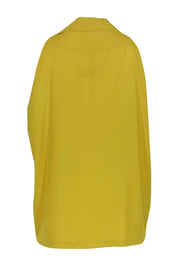 Current Boutique-Diane von Furstenberg - Dandelion Yellow Draped Sleeveless "Reagan" Blouse Sz L