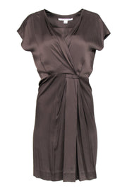 Current Boutique-Diane von Furstenberg - Dark Taupe Sheath Dress w/ Pleats Sz 2