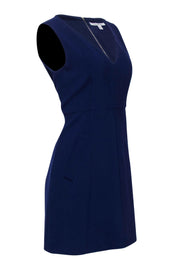 Current Boutique-Diane von Furstenberg - Deep Purple V-Neck A-Line Dress Sz 10