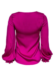 Current Boutique-Diane von Furstenberg - Fuchsia Silk Blouse Sz 0