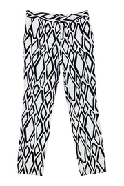 Current Boutique-Diane von Furstenberg - Genesis White & Navy Pants Sz 2