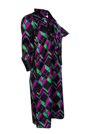 Current Boutique-Diane von Furstenberg - Geometric Print Silk Blend Shift Dress Sz 2