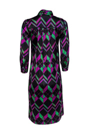 Current Boutique-Diane von Furstenberg - Geometric Print Silk Blend Shift Dress Sz 2