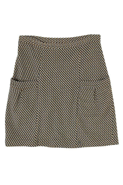 Current Boutique-Diane von Furstenberg - Gold & Black Print Skirt Sz 10