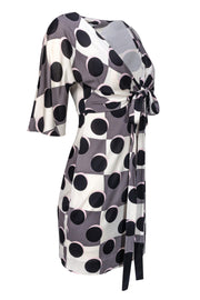Current Boutique-Diane von Furstenberg - Gray & Pink Circle Dress Sz 2