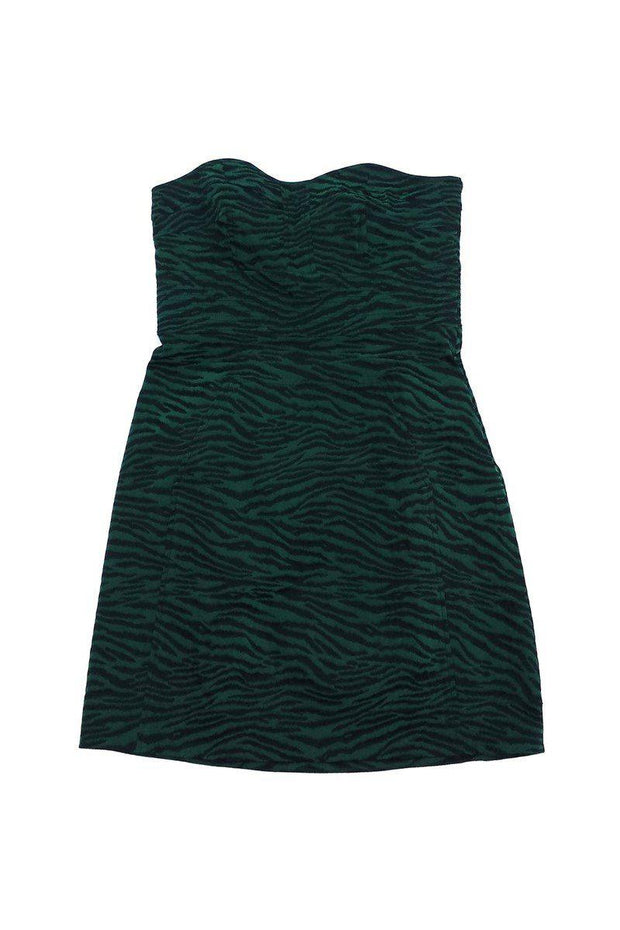 Current Boutique-Diane von Furstenberg - Green & Black Animal Print Dress Sz 6