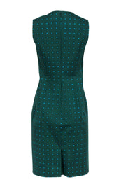 Current Boutique-Diane von Furstenberg - Green Polka Dot Sheath Dress Sz 8