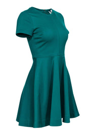 Current Boutique-Diane von Furstenberg - Green Short Sleeve Fit & Flare Dress Sz 2