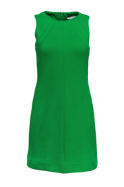 Current Boutique-Diane von Furstenberg - Green Sleeveless Pleated Cocktail Dress Sz 6