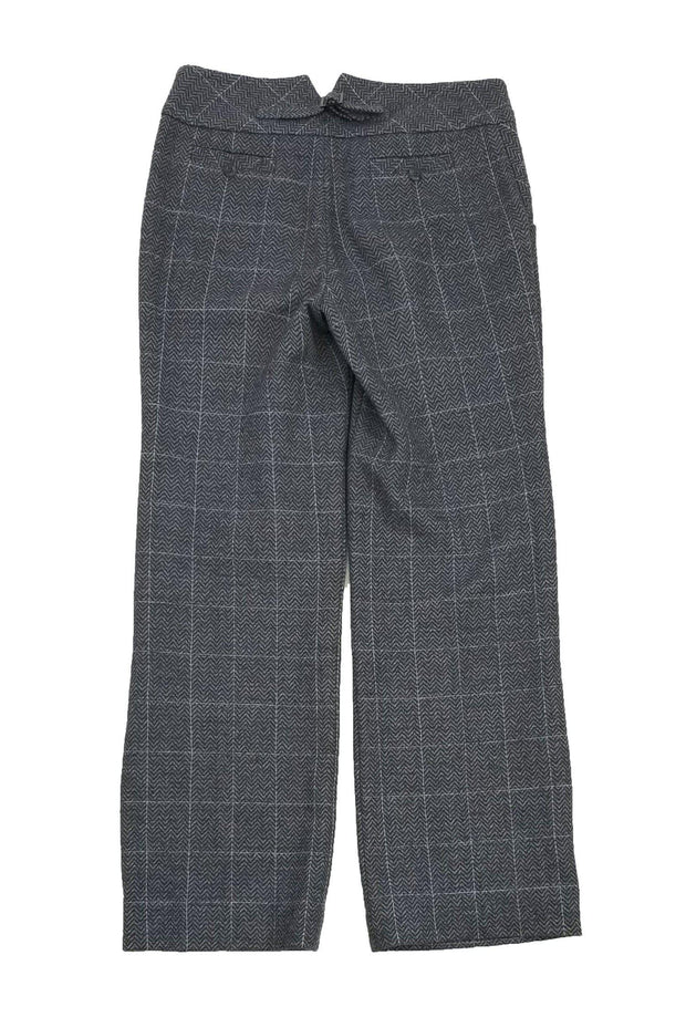 Current Boutique-Diane von Furstenberg - Grey Chevron Print Pants Sz 10