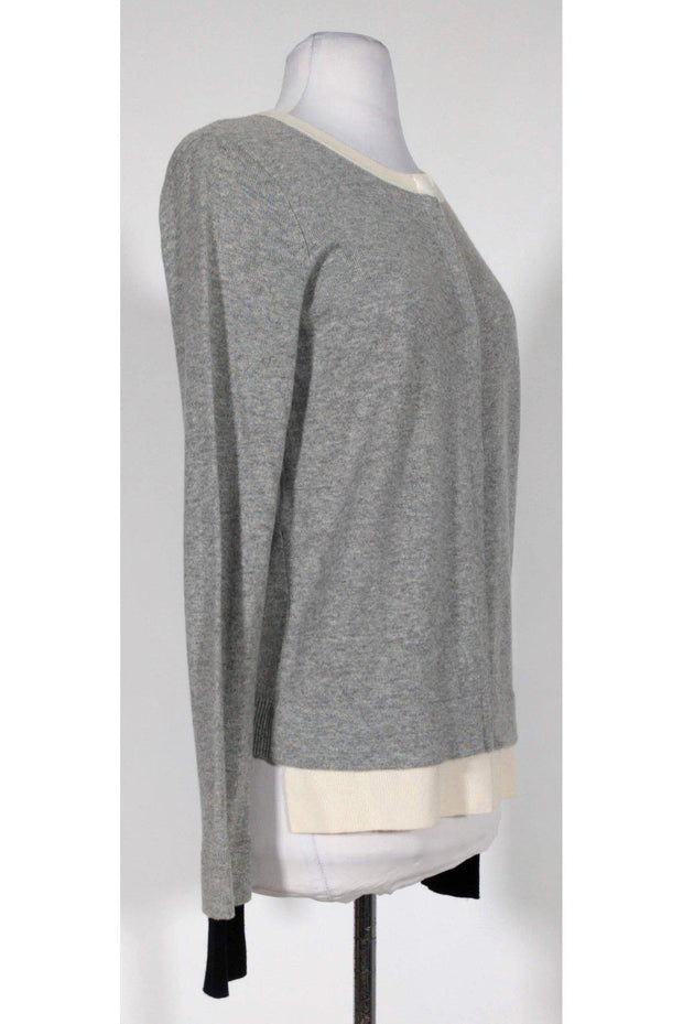 Current Boutique-Diane von Furstenberg - Grey Snap Button Cardigan Sz S