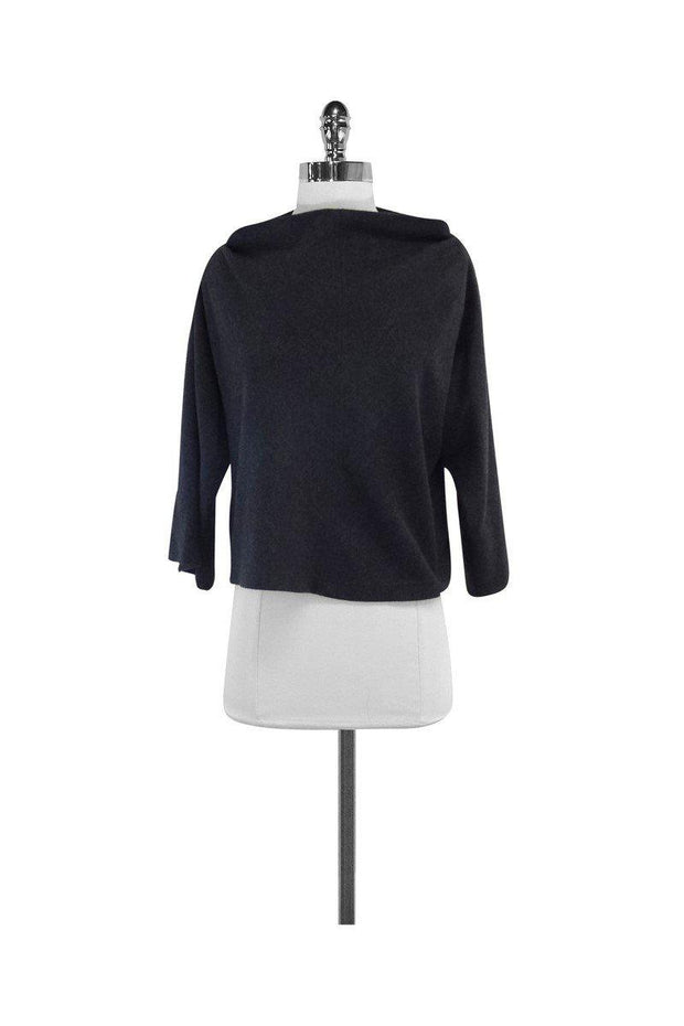 Current Boutique-Diane von Furstenberg - Grey Wool Cowl Neck Sweater Sz 6