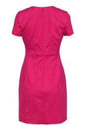 Current Boutique-Diane von Furstenberg - Hot Pink Short Sleeve A-Line Dress Sz 4