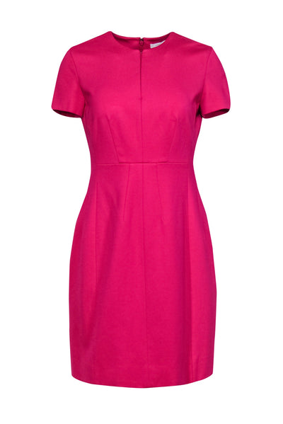 Current Boutique-Diane von Furstenberg - Hot Pink Short Sleeve A-Line Dress Sz 4