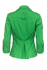 Current Boutique-Diane von Furstenberg - Kelly Green Blazer w/ Pockets Sz 4