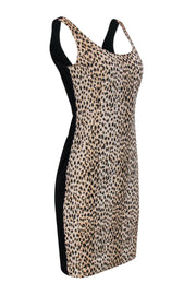Current Boutique-Diane von Furstenberg - Leopard Print & Black Bodycon Dress Sz 6