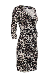Current Boutique-Diane von Furstenberg - Leopard Print Silk Wrap Dress Sz 4