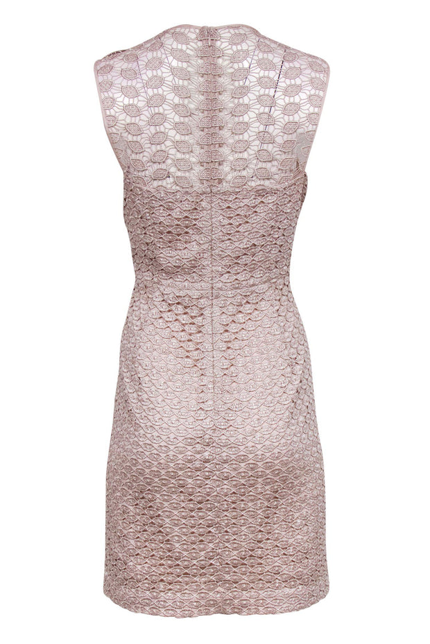 Current Boutique-Diane von Furstenberg - Lilac Illusion Neckline A-Line Dress Sz 10
