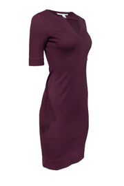 Current Boutique-Diane von Furstenberg - Maroon Bodycon Dress Sz 0