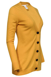 Current Boutique-Diane von Furstenberg - Mustard Yellow Cashmere Cardigan Sz S