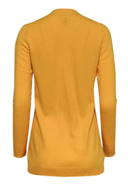 Current Boutique-Diane von Furstenberg - Mustard Yellow Cashmere Cardigan Sz S