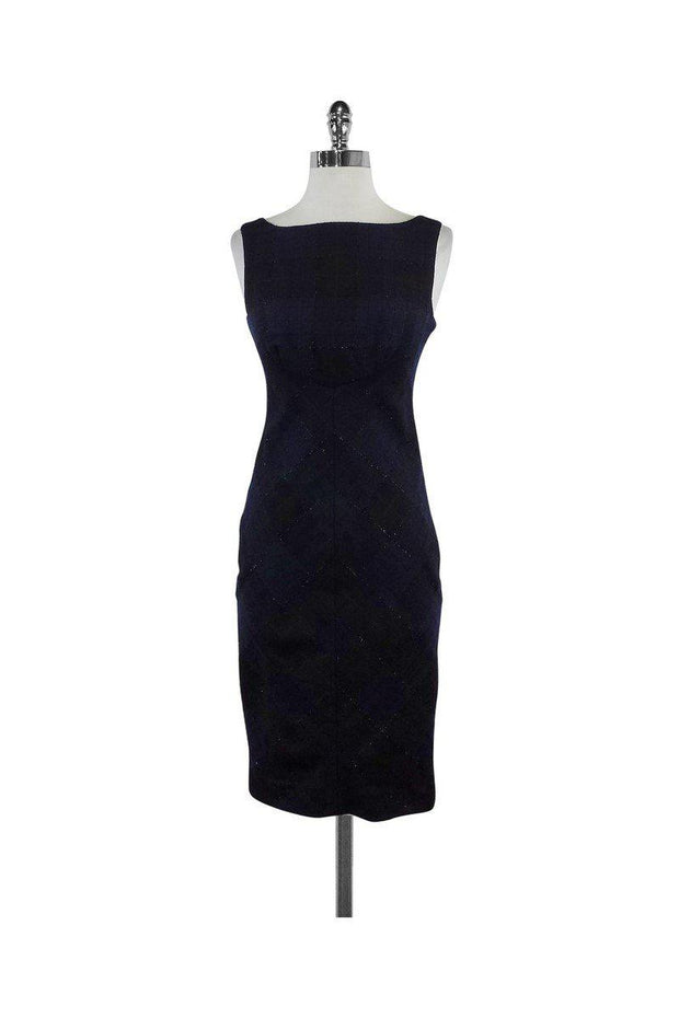 Current Boutique-Diane von Furstenberg - Navy & Black Plaid Dorothea Dress Sz 2