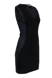 Current Boutique-Diane von Furstenberg - Navy & Black Ribbed Sheath Dress Sz 6