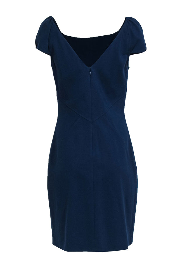 Current Boutique-Diane von Furstenberg - Navy Cold Shoulder Cap Sleeve Cocktail Dress Sz 12