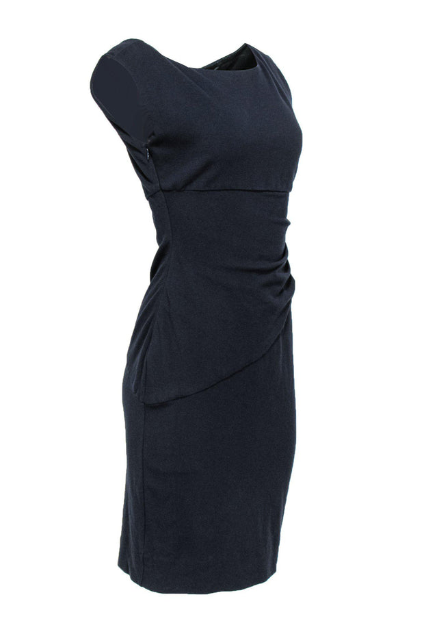 Current Boutique-Diane von Furstenberg - Navy Pleated Bodycon Dress Sz 10