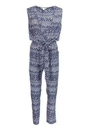 Current Boutique-Diane von Furstenberg - Navy & White Jumpsuit Sz 6