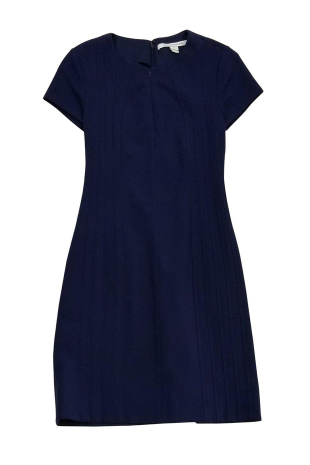 Current Boutique-Diane von Furstenberg - Navy Zip-Up Dress Sz 4