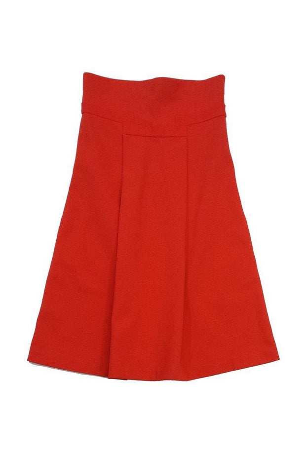 Current Boutique-Diane von Furstenberg - Orange Cotton Strapless Dress Sz 4