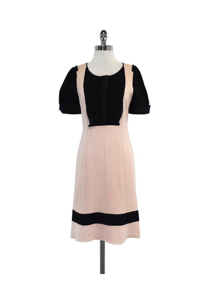 Current Boutique-Diane von Furstenberg - Pink & Black Short Sleeve Dress Sz 6