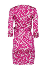 Current Boutique-Diane von Furstenberg - Pink & White Speckled Silk Wrap Dress Sz 0