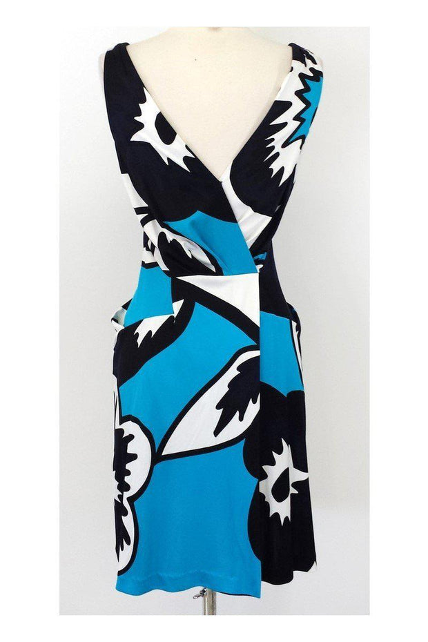 Current Boutique-Diane von Furstenberg - Printed Silk Jersey Faux Wrap Dress Sz 0
