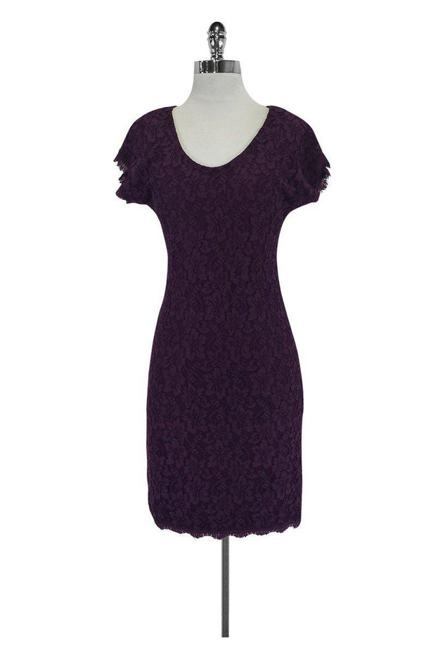 Current Boutique-Diane von Furstenberg - Purple Lace Dress Sz 2