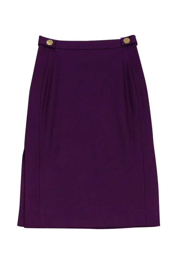 Current Boutique-Diane von Furstenberg - Purple Wool Pencil Skirt Sz 8