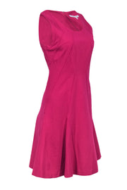 Current Boutique-Diane von Furstenberg - Raspberry Pink Sleeveless "Alice" A-Line Dress w/ Seam Details