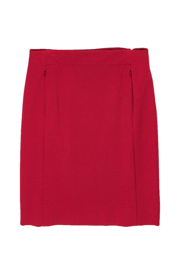 Current Boutique-Diane von Furstenberg - Red Pencil Skirt Sz 10